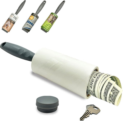 Lint Roller Diversion Safe Money Lint Rollers for Pet Hair, Sticky, Remover for Couch, Clothes Furniture and Carpet. Dog Hair Remover Cat Hair, Animal Fur   Secret Hidden Jewelry Storage Home Security