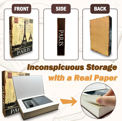 Genuine Paper Transfer Book Safe: Secret Hidden Safe, Combination Lock Included   Metal Safe Box and Protect Your Valuables Inside an Authentic Paper Book, 8.7"¡Ñ6"¡Ñ1.8" (Holy Bible)
