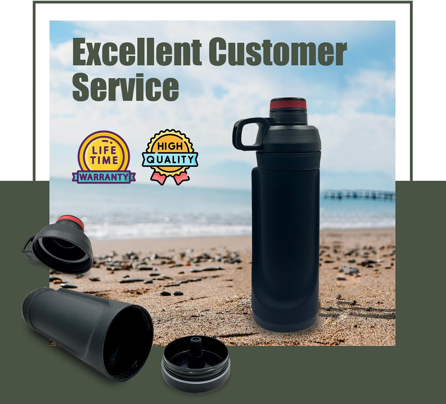 Diversion Water Bottle with 13.5oz Capacity   Ultimate Hidden Compartment for Travel, Beach, Car to Store Valuables like Jewelry, Cash, Money, Coins, Car Keys   Storage Home Security   Black