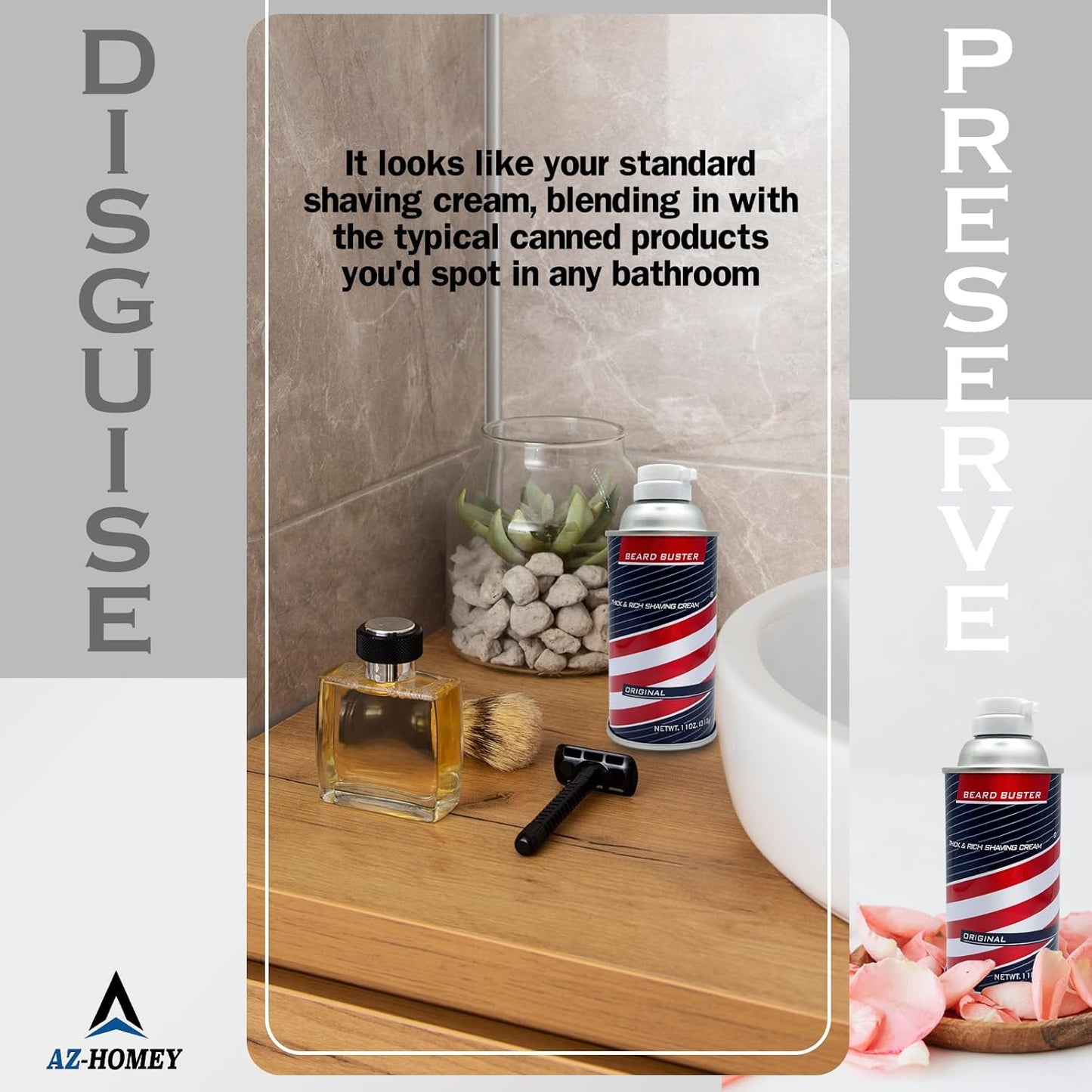 Diversion Safe Can Men Shaving Cream   11oz Travel Size for Keys, Cash, and Valuables   Secure Storage Container for Home or Travel