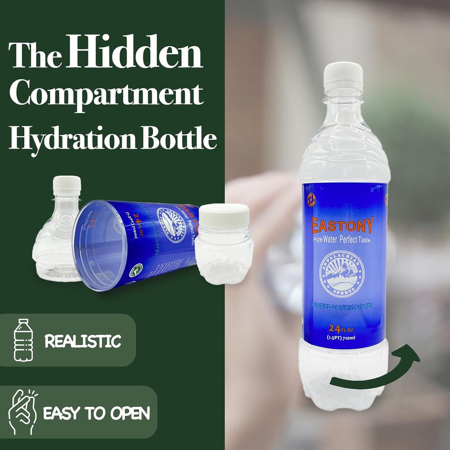 Fake Water Bottle Diversion Safe   Ultimate Storage for Travel, Beach, Car to Store Valuables like Jewelry, Cash, Money, Coins, Car Keys   Storage Home Security