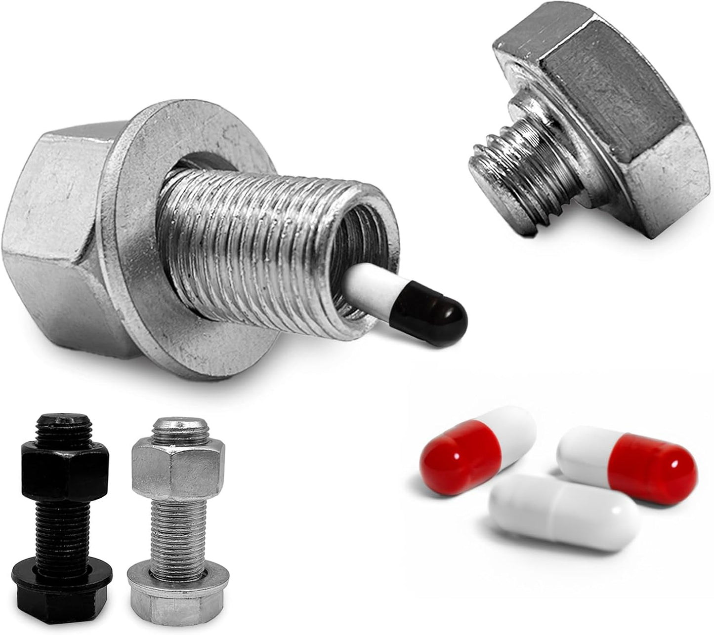 Fake Bolt Nut Screw Diversion Safe   Heavyweight Hidden Storage Space for Cash and Small Valuables, Secret Container, Realistic Decoy for Home, Office, and Travel Security (Black)