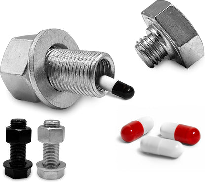 Fake Bolt Nut Screw Diversion Safe   Heavyweight Hidden Storage Space for Cash and Small Valuables, Secret Container, Realistic Decoy for Home, Office, and Travel Security (Black)