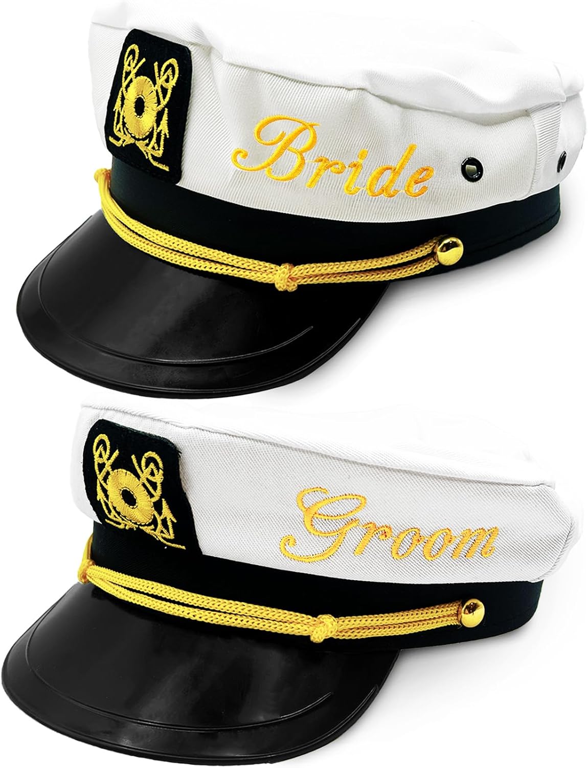 AZ Homey Ultimate Bachelor Party Captain Hat   Funny Nautical Accessory for Groom | Bridal Shower, Wedding, Honeymoon, Boats n' Hoes Party Gear   Bride