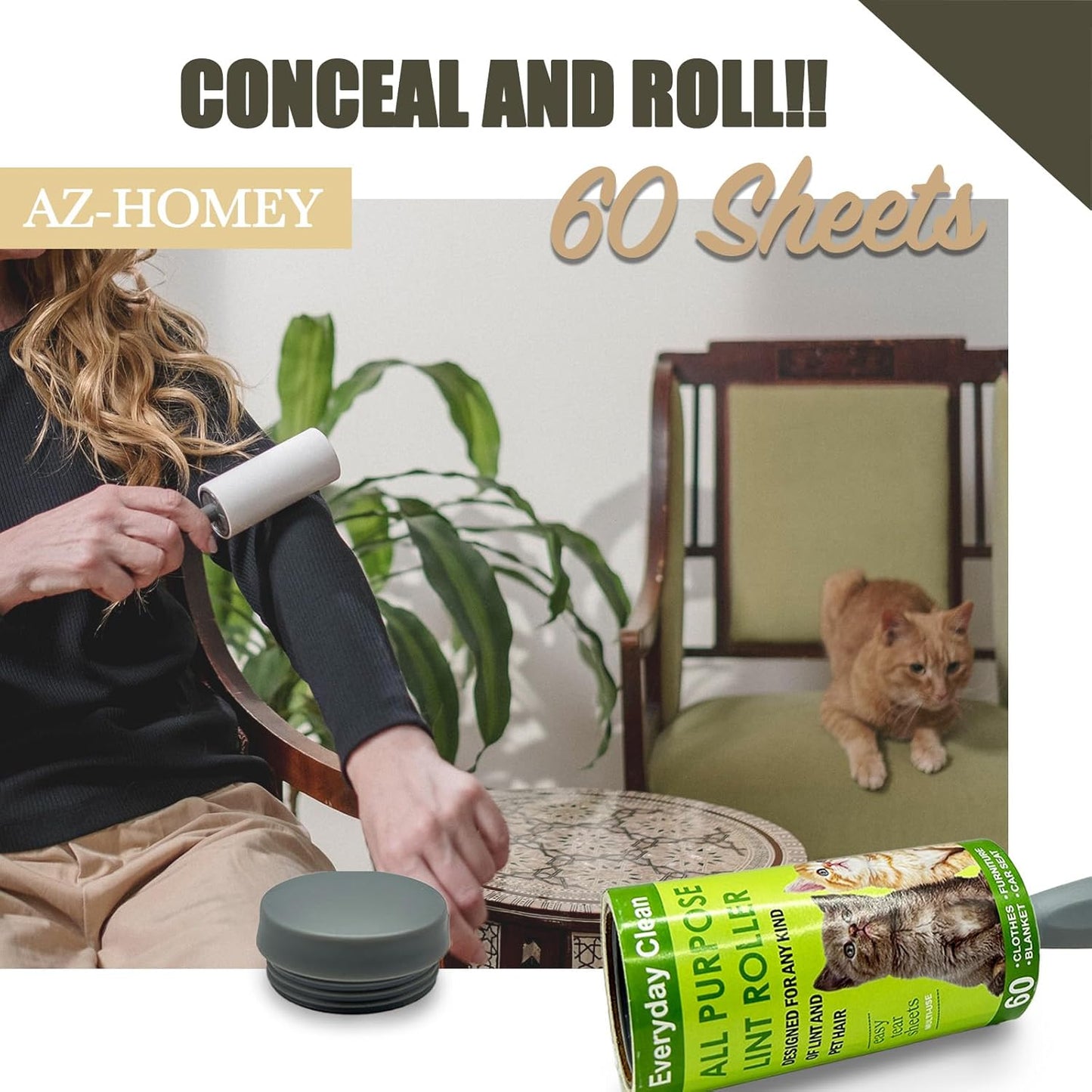 Lint Roller Diversion Safe Money Lint Rollers for Pet Hair, Sticky, Remover for Couch, Clothes Furniture and Carpet. Dog Hair Remover Cat Hair, Animal Fur   Secret Hidden Jewelry Storage Home Security