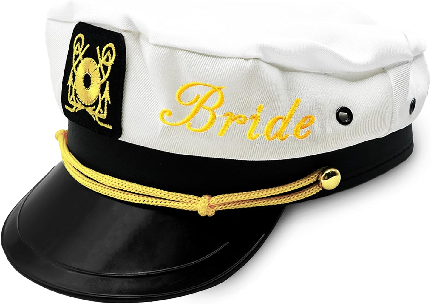 AZ Homey Ultimate Bachelor Party Captain Hat   Funny Nautical Accessory for Groom | Bridal Shower, Wedding, Honeymoon, Boats n' Hoes Party Gear   Bride