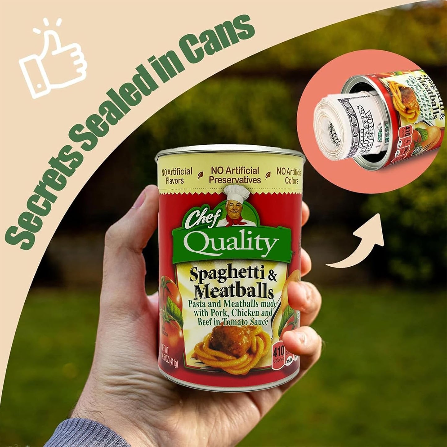 Fake Soup Can Diversion Safe Keep Your Valuables Safe Storage Home Security   Spaghetti and Meatballs