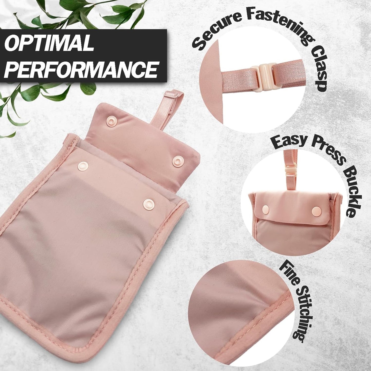 AZ Homey RFID Undercover Bra Wallet   Large Hidden Travel Pouch with Adjustable Elastic Strap for Credit Cards, Money, and Valuables   Secret Pocket for All Bra Sizes