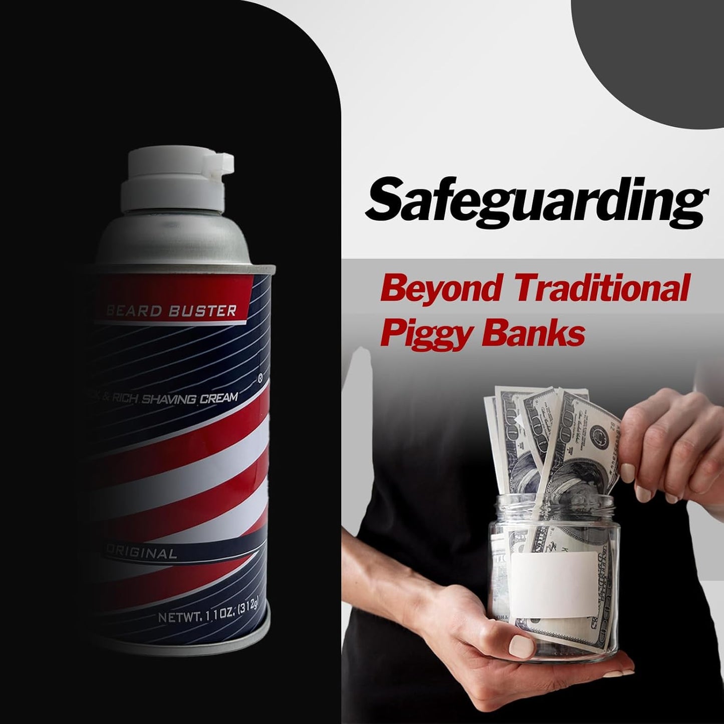Diversion Safe Can Men Shaving Cream   11oz Travel Size for Keys, Cash, and Valuables   Secure Storage Container for Home or Travel