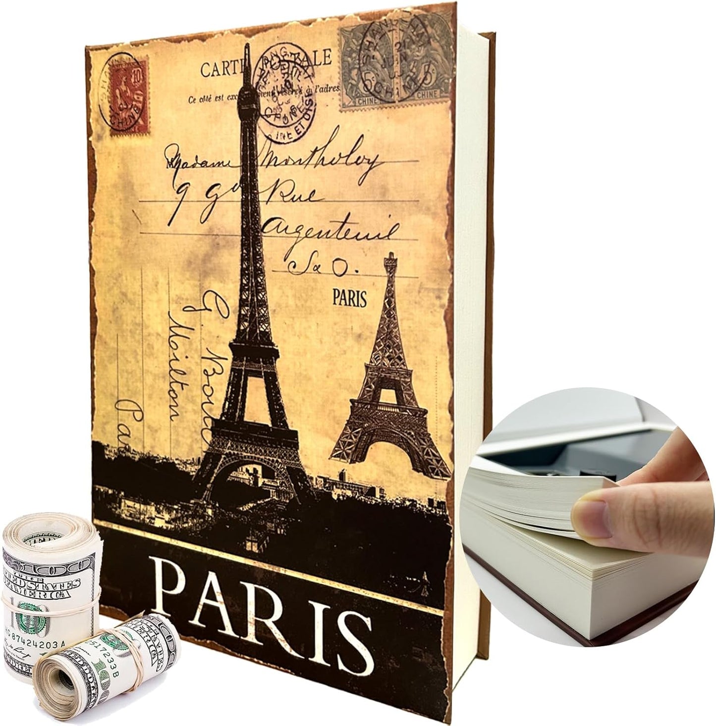 Genuine Paper Transfer Book Safe: Secret Hidden Safe, Combination Lock Included   Metal Safe Box and Protect Your Valuables Inside an Authentic Paper Book, 8.7"¡Ñ6"¡Ñ1.8" (Holy Bible)