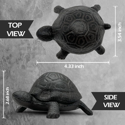 Cast Iron Turtle Key Hider   Outdoor Hidden Key Holder, Decorative Garden Statue, Secret Hiding Spot for Spare Keys, Discreet and Durable Hide a Key Solution, Ideal for Home, Yard, and Patio