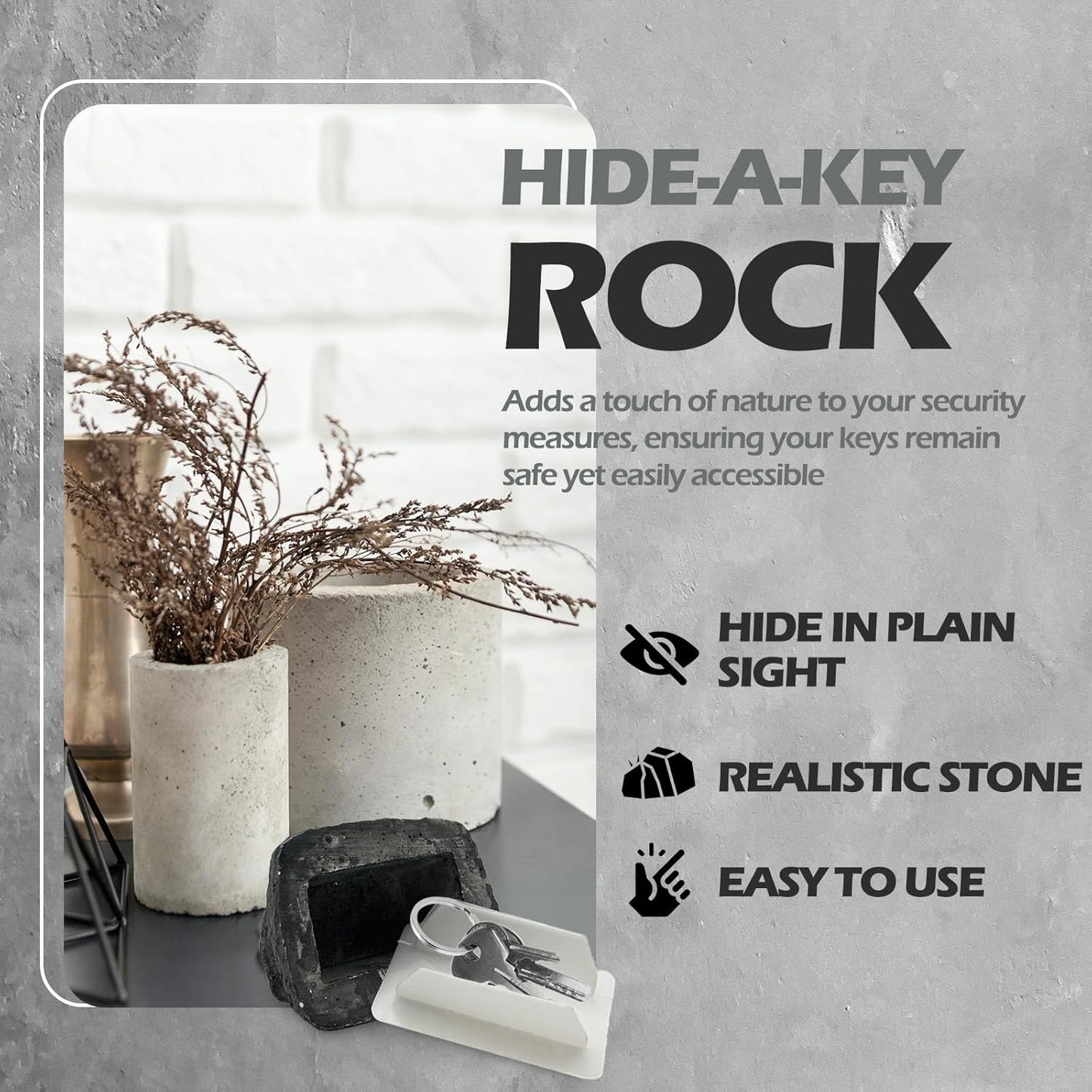 Ultimate Concealed Key Stone Rock   Authentic Appearance, Unmatched Durability, and Secure Practicality for Outdoor Use and Emergencies   Hide a Key Outdoor   Key Rock Holder